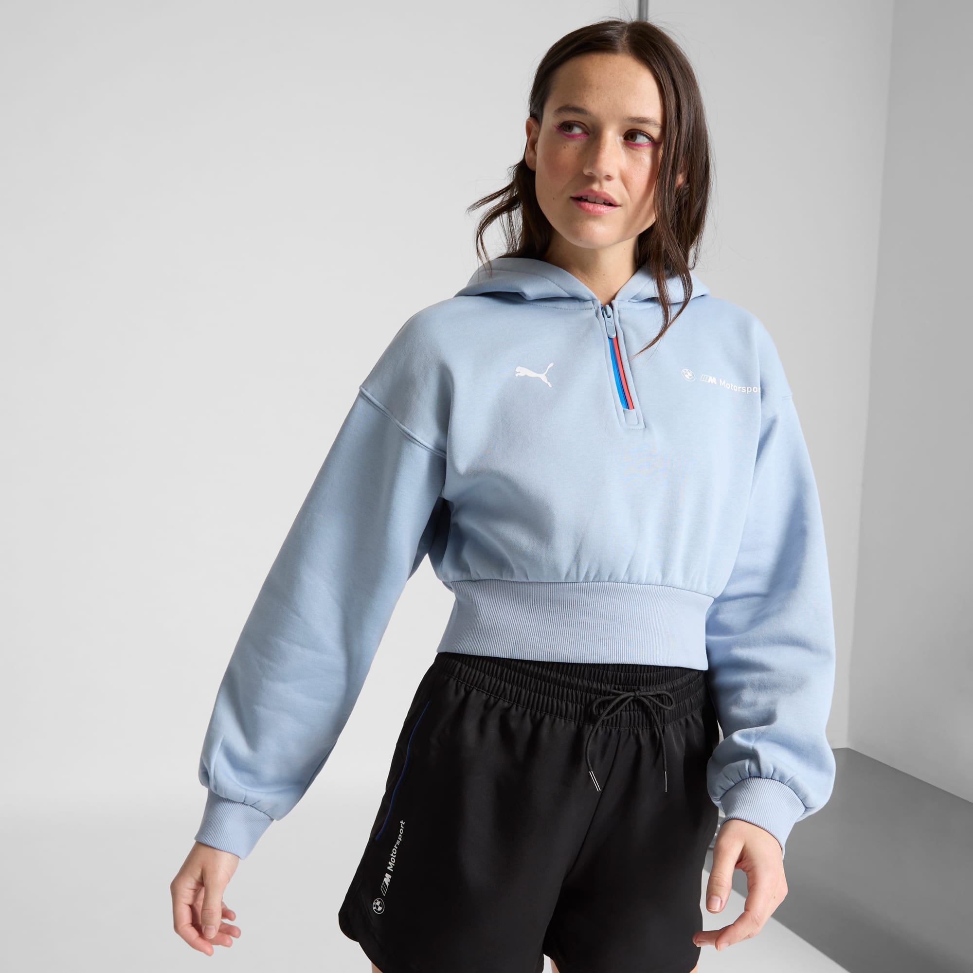 BMW M Motorsport ESS+ Women's Half-Zip Hoodie | PUMA